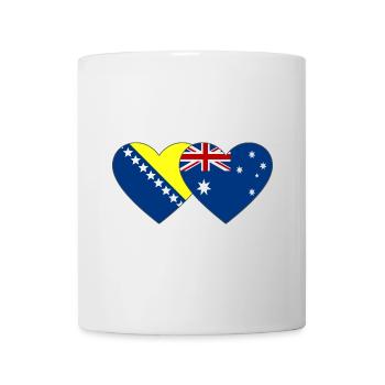 Bosnia Australia Flag Heart - Mug - white - Front