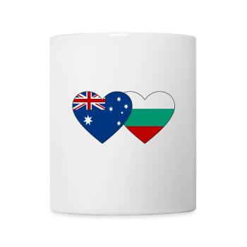 Australien Bulgarien Flagge Herz - Tasse - Weiß - Vorne