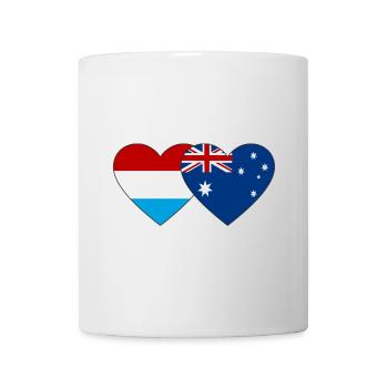 Luxembourg Australia Flag Heart - Mug - white - Front