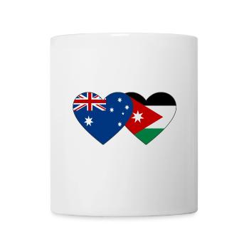 Australia Jordan Flag Heart - Mug - white - Front