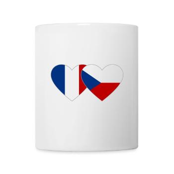 Frankreich Tschechien Flagge Herz - Tasse - Weiß - Vorne