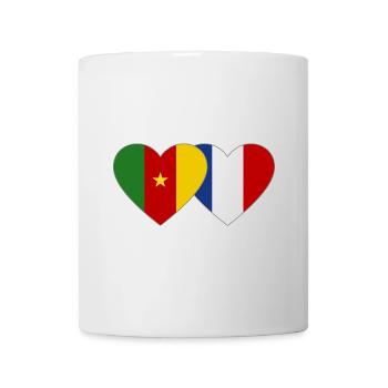 Sénégal France Flag Coeur - Mug blanc - blanc - Devant