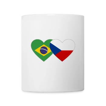 Brasilien Tschechien Flagge Herz - Tasse - Weiß - Vorne