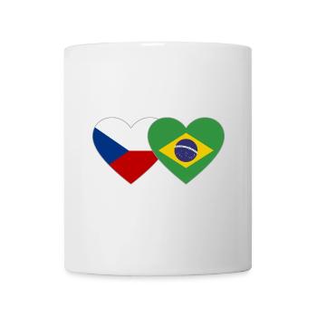 République tchèque Brésil Flag Heart - Mug blanc - blanc - Devant