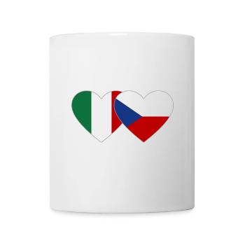 Italien Tschechien Flagge Herz - Tasse - Weiß - Vorne
