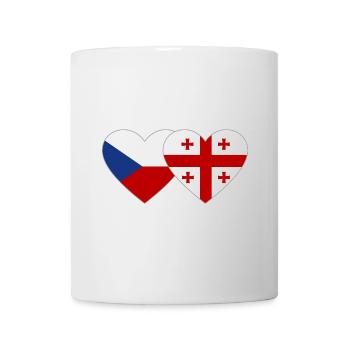 Tschechien Georgien Flagge Herz - Tasse - Weiß - Vorne