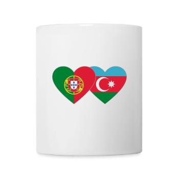 Portugal Azerbaijan Flag Heart - Mug - white - Front