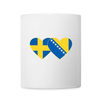 Suède Bosnie Flag Heart - Mug blanc - blanc - Devant