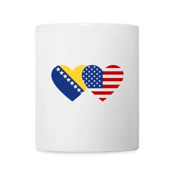 Bosnie-Herzégovine Drapeau Coeur - Mug blanc - blanc - Devant