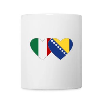 Italie Bosnie Flag Heart - Mug blanc - blanc - Devant