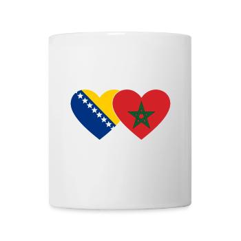 Bosnia Morocco Flag Heart - Mug - white - Front