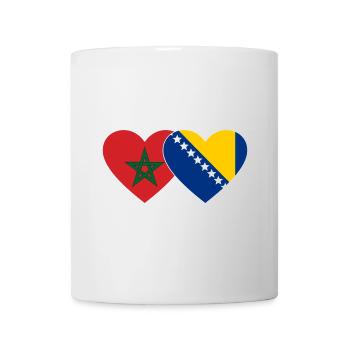 Morocco Bosnia Flag Heart - Mug - white - Front