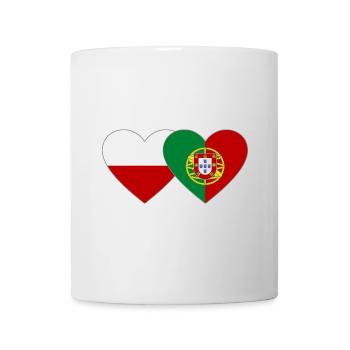 Pologne Portugal Drapeau Coeur - Mug blanc - blanc - Devant