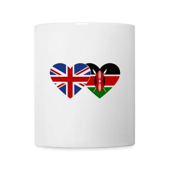 England Kenya Flag Heart - Mug - white - Front