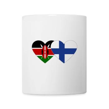 Kenya Finlande Flag Heart - Mug blanc - blanc - Devant
