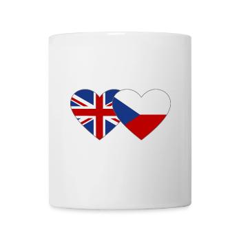 England Czech Republic Flag Heart - Mug - white - Front