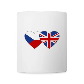 République tchèque Angleterre Flag Heart - Mug blanc - blanc - Devant