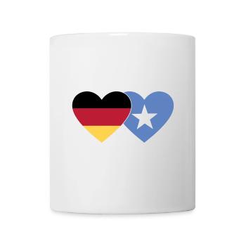 Germany Somalia Flag Heart - Mug - white - Front