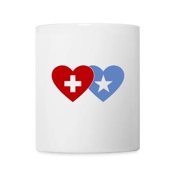 Switzerland Somalia Flag Heart - Mug - white - Front