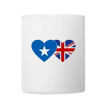 Somalia England Flag Heart - Mug - white - Front