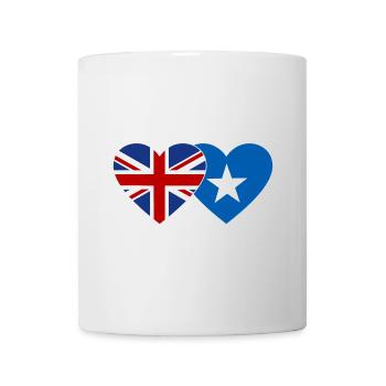 England Somalia Flag Heart - Mug - white - Front