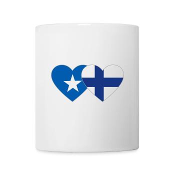 Somalia Finland Flag Heart - Mug - white - Front