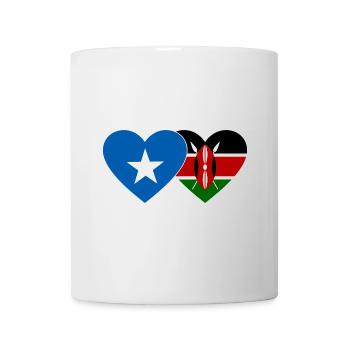 Somalia Kenya Flag Heart - Mug - white - Front