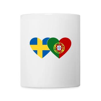Suède Portugal Flag Coeur - Mug blanc - blanc - Devant