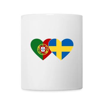 Portugal Suède Flag Coeur - Mug blanc - blanc - Devant