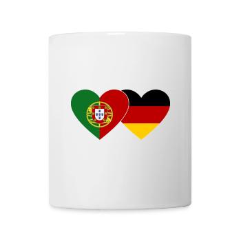 Portugal Allemagne Flag Heart - Mug blanc - blanc - Devant