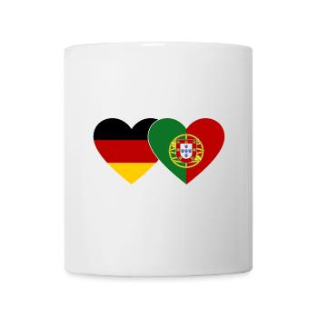 Allemagne Portugal Flag Coeur - Mug blanc - blanc - Devant