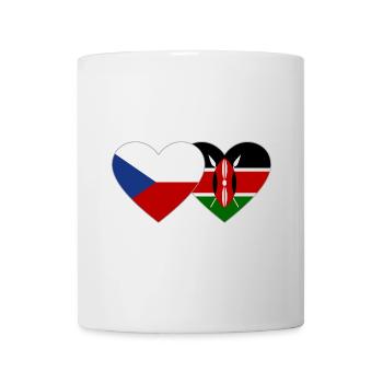 Tschechien Kenia Flagge Herz - Tasse - Weiß - Vorne