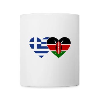 Greece Kenya Flag Heart - Mug - white - Front