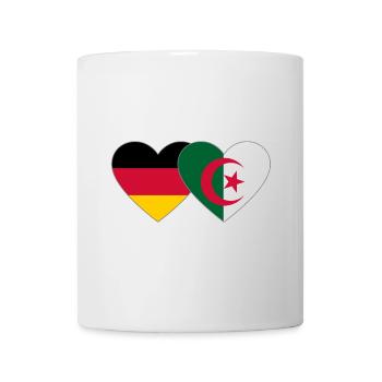 Germany Algeria Flag Heart - Mug - white - Front