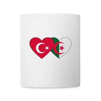 Turkey Algeria Flag Heart - Mug - white - Front