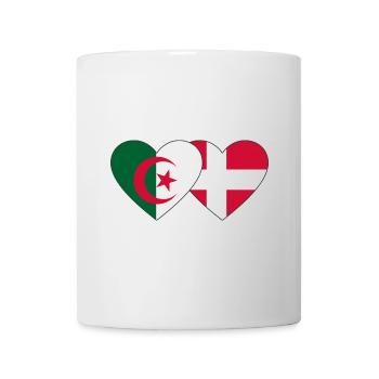 Algérie Danemark Drapeau Coeur - Mug blanc - blanc - Devant