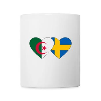 Algérie Suède Drapeau Coeur - Mug blanc - blanc - Devant