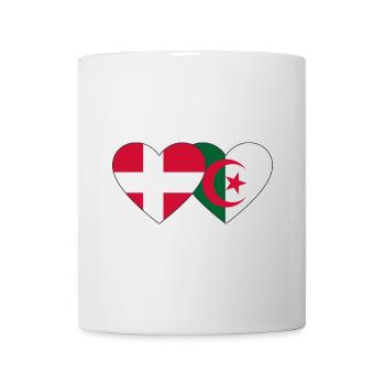 Denmark Algeria Flag Heart - Mug - white - Front