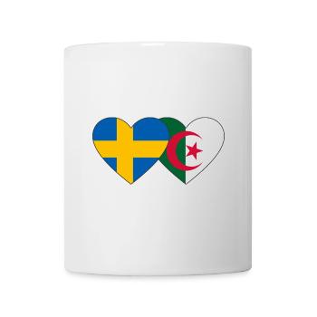 Sweden Algeria Flag Heart - Mug - white - Front