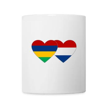 Maurice Drapeau de la Hollande Cœur - Mug blanc - blanc - Devant