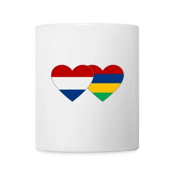 Cœur de drapeau de l’île Maurice en Hollande - Mug blanc - blanc - Devant