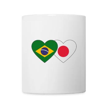 Brésil Japon Flag Heart - Mug blanc - blanc - Devant