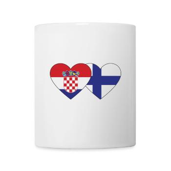 Croatie Finlande Flag Coeur - Mug blanc - blanc - Devant