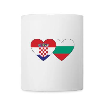 Croatia Bulgaria Flag Heart - Mug - white - Front