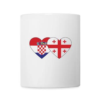 Croatia Georgia Flag Heart - Mug - white - Front