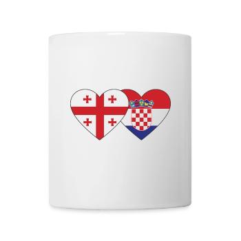 Géorgie Croatie Flag Heart - Mug blanc - blanc - Devant