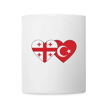 Georgia Turkey Flag Heart - Mug - white - Front