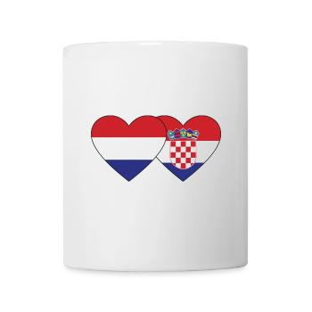 Holland Croatia Flag Heart - Mug - white - Front