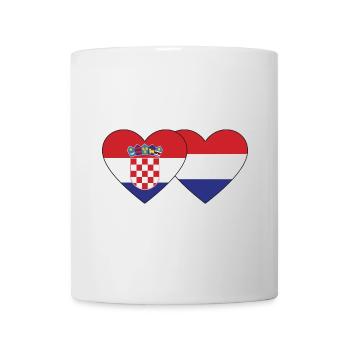 Croatia Holland Flag Heart - Mug - white - Front