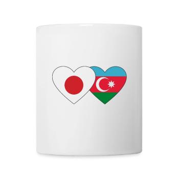 Japan Azerbaijan Flag Heart - Mug - white - Front